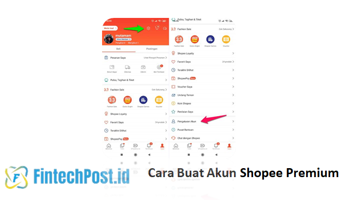 Cara Buat Akun Shopee Premium